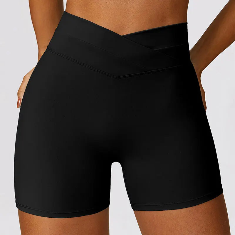 Short Feminino de Cintura Alta Cruzada